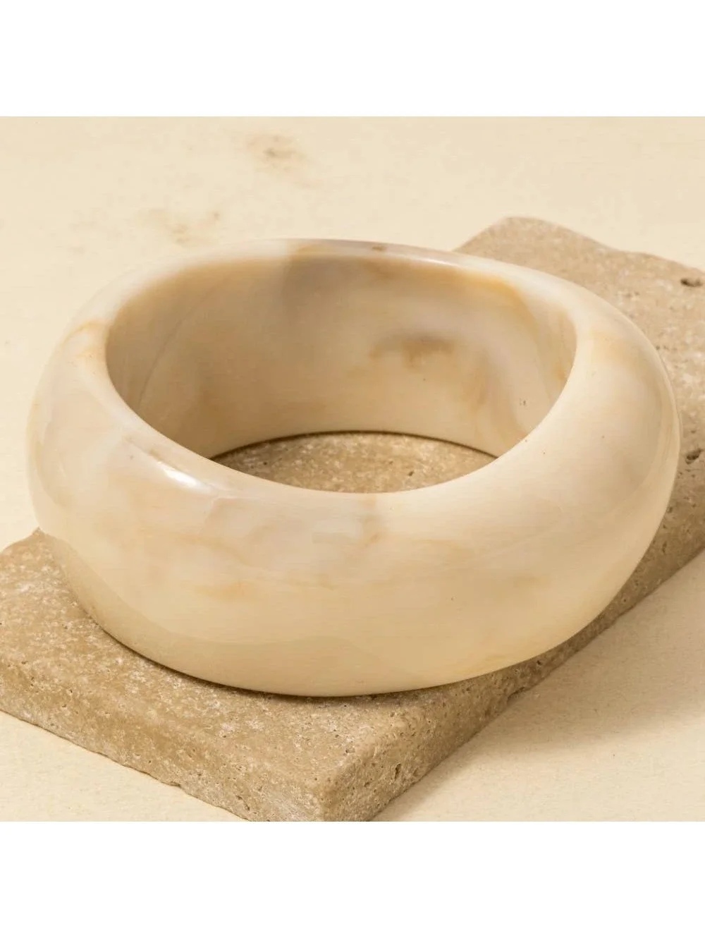 Large Marble Resin Bangle Bracelet